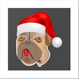 christmas dog Posters and Art